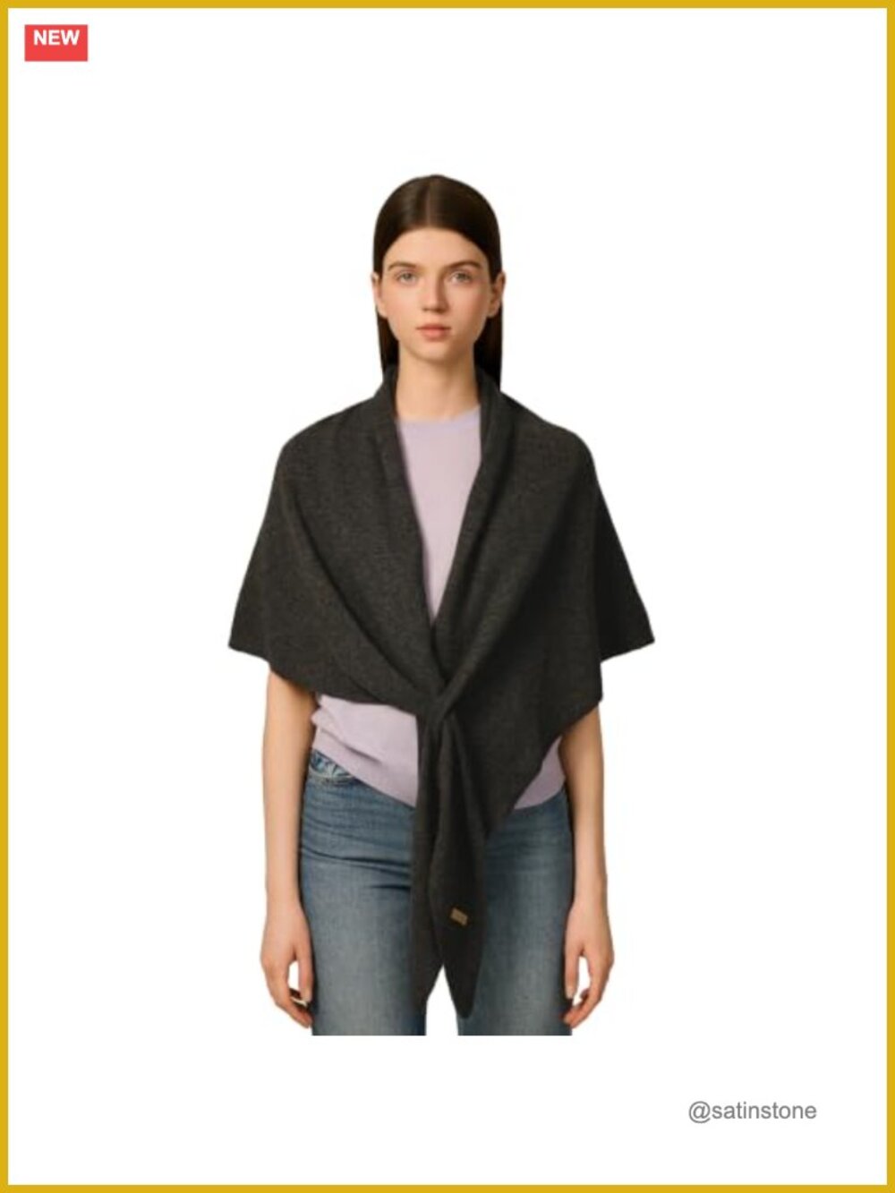 Cashmere Wool Blend Shawl Wraps for Women Triangle Scarf